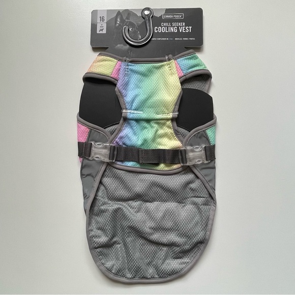 Canada Pooch Chill Seeker Cooling Vest - Rainbow - Size 16 - Picture 2 of 16